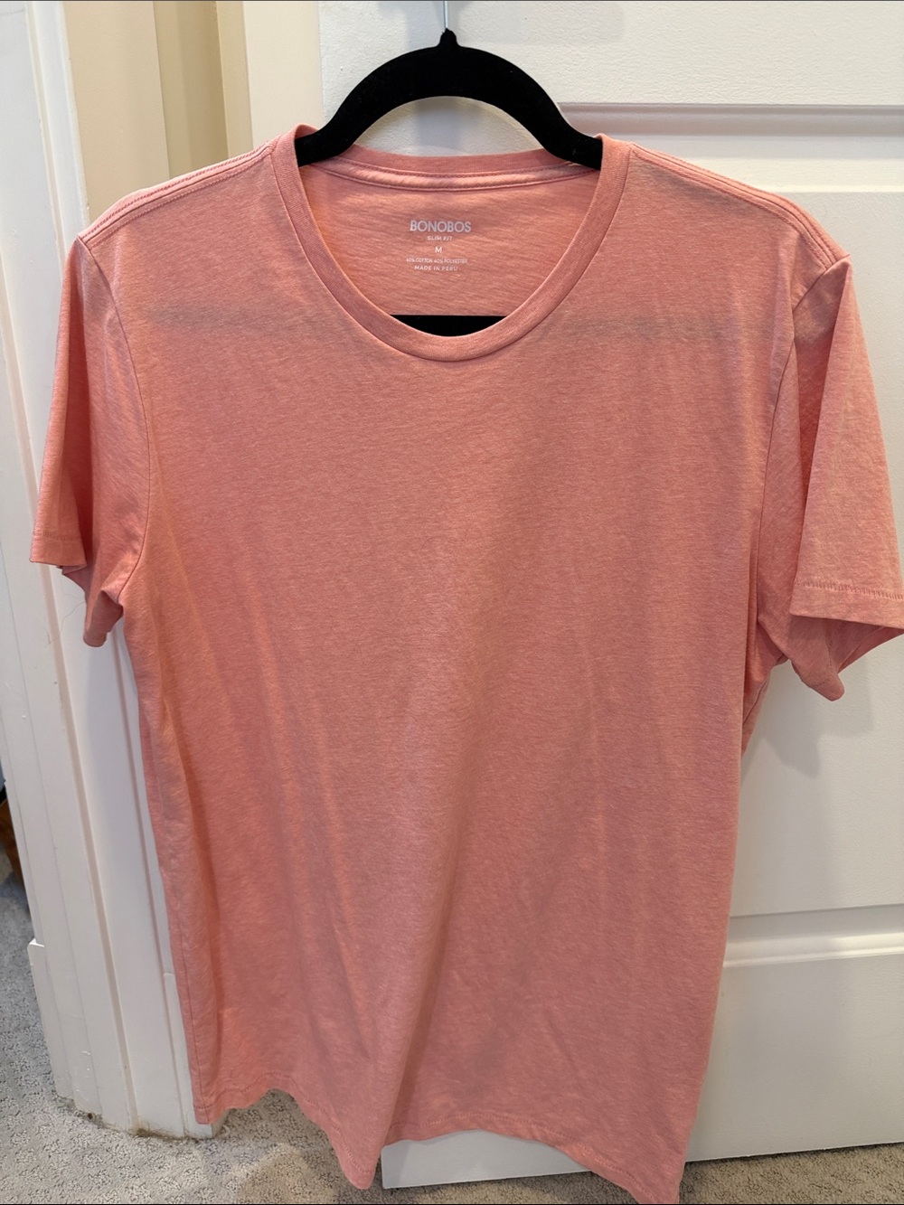 Bonobos Short-Sleeve Crewneck Tee in Coral Pink